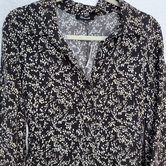 Madewell Ruched Midi Shirtdress Size 4 NWT - Picture 7 of 10